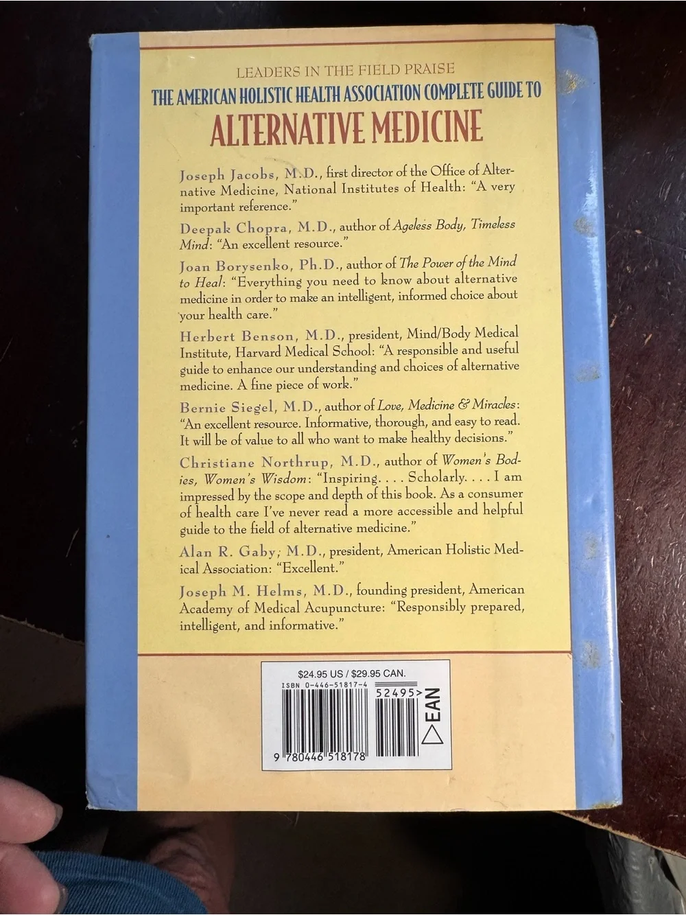 The American Holistic Health Assoc Complete Guide Alternative Medicine Book